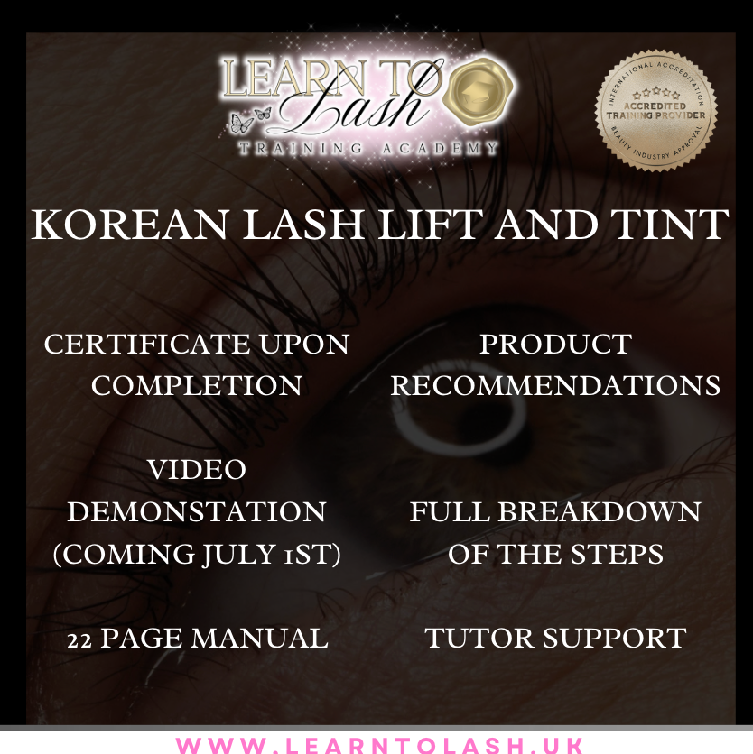 Korean Lash Lift and Tint Manual